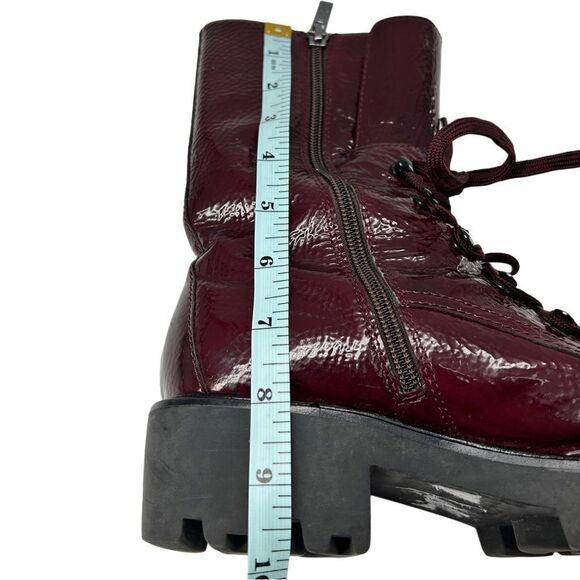 Donald J. Pliner Elyas Lace Up Boots Maroon Size 6 - Picture 12 of 15